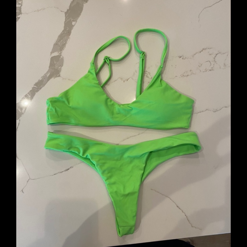 Neon green bikini